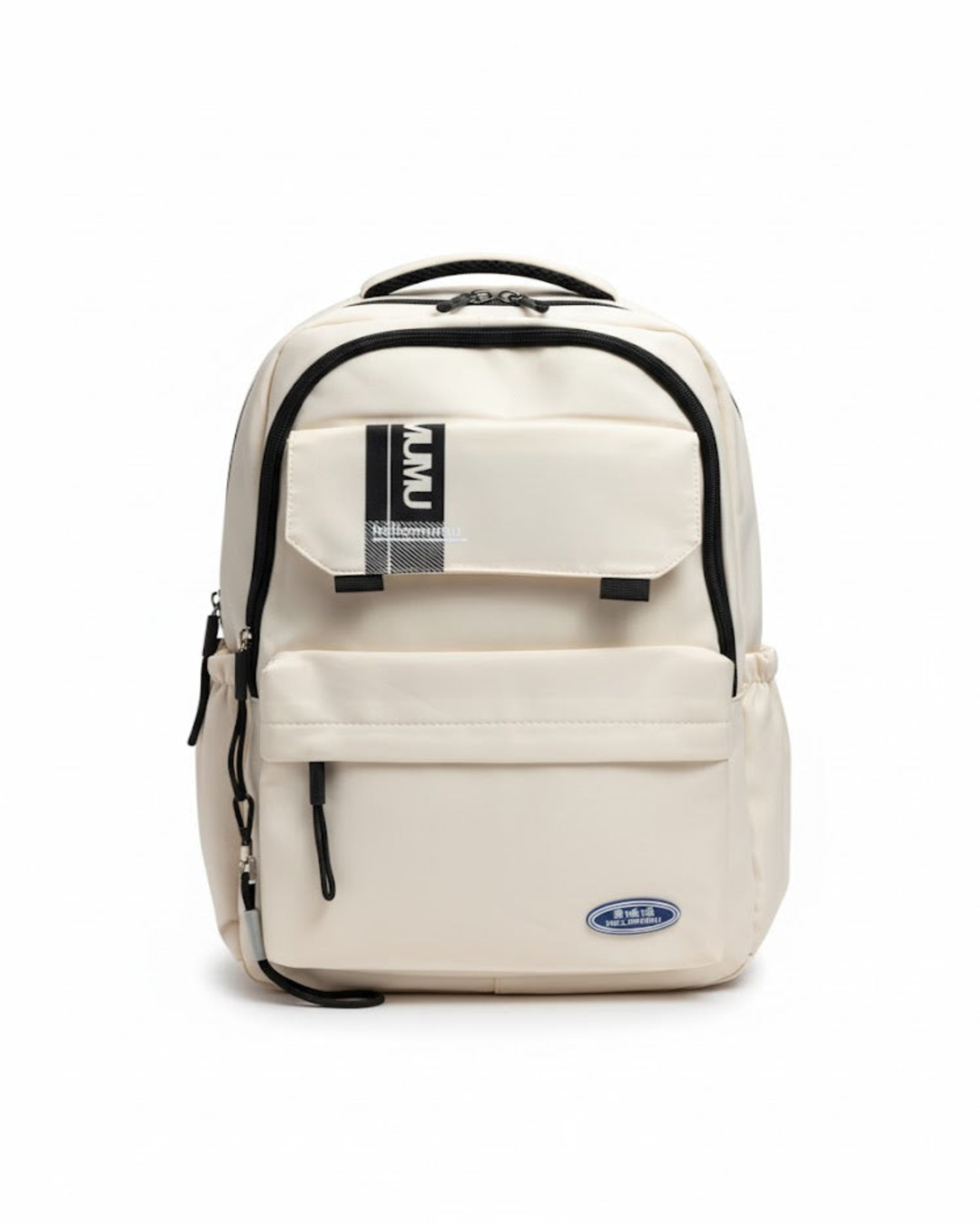 cream off-white college bag