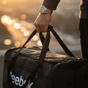 Reebok Black Sports Duffel Bag