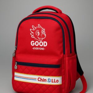 red school backpack