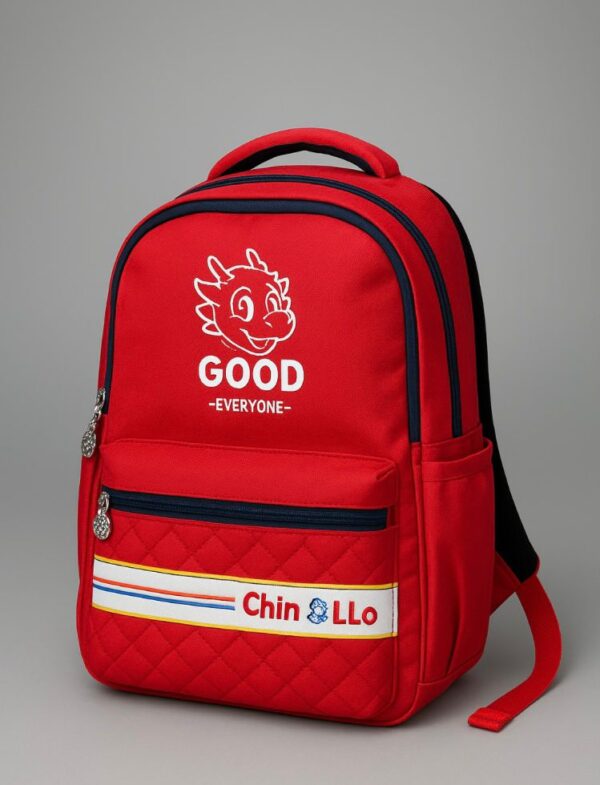 red school backpack