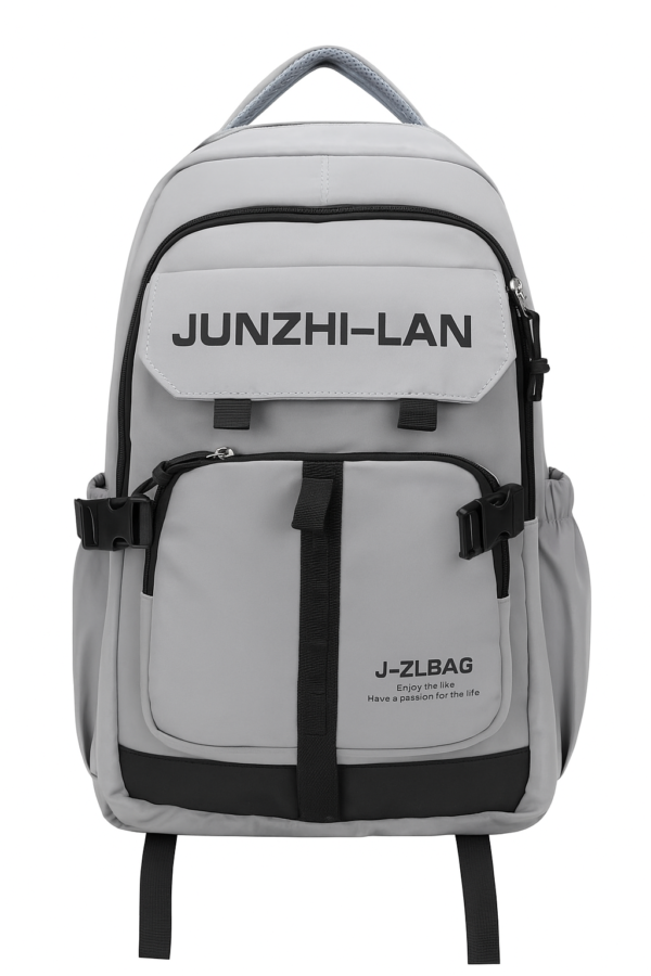 light gray college bag